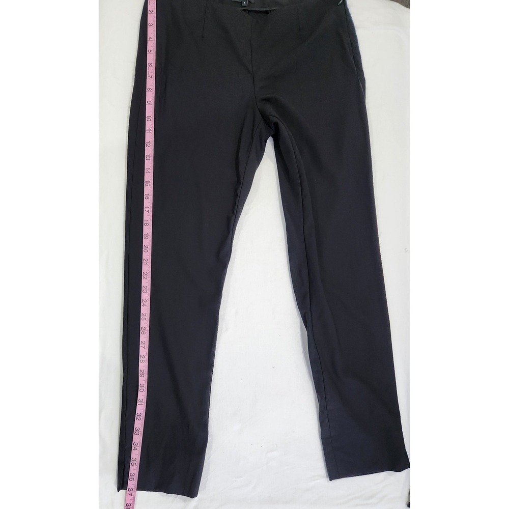 Theory Belisa Sevona Black Virgin Wool Blend Slim Ankle Pants Size 8 - Picture 4 of 8